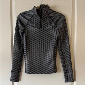 Greyson Quarter-Zip Long Sleeve Active Top - Black & Gray